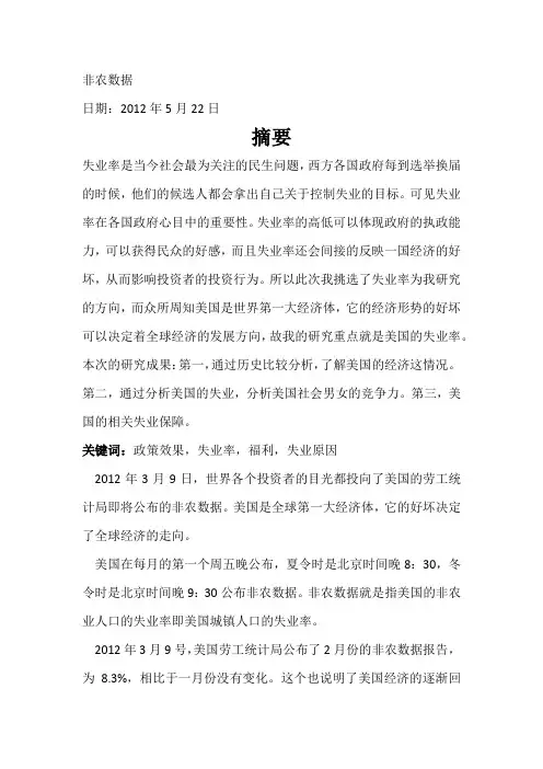 美国历年失业率