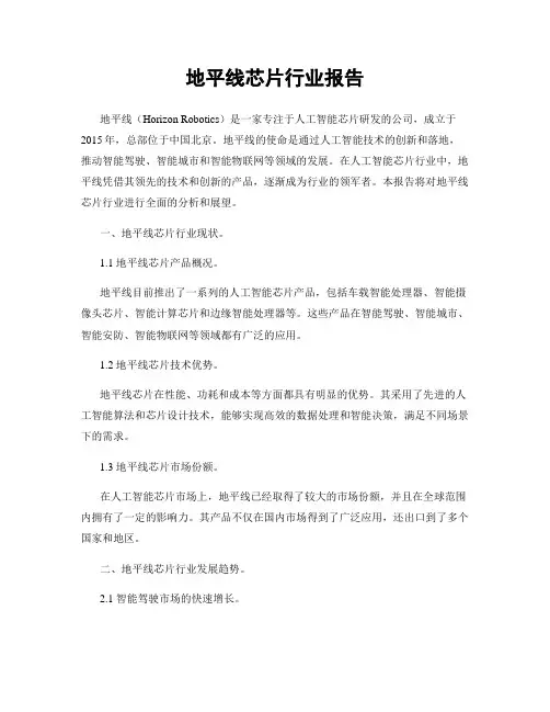 地平线芯片行业报告