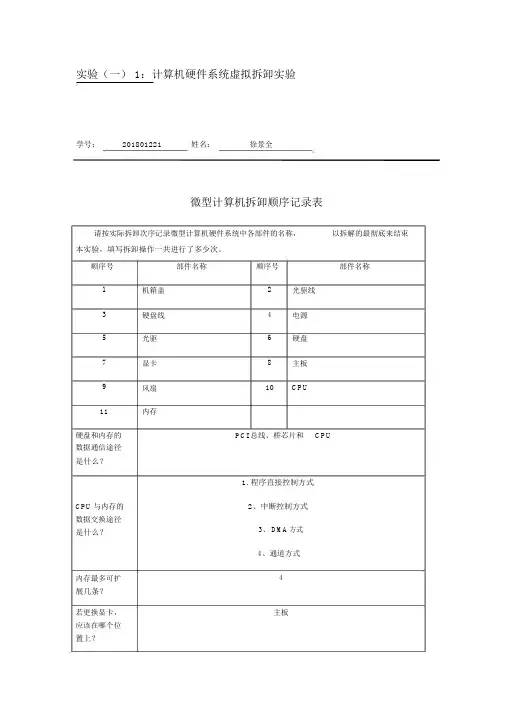 2018大学计算机基础上机实验报告