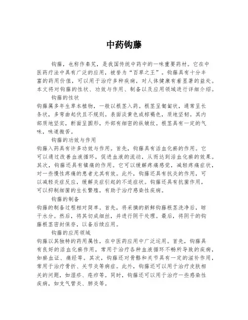 中药钩藤 