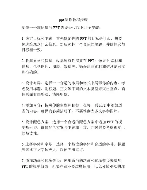 ppt制作教程步骤
