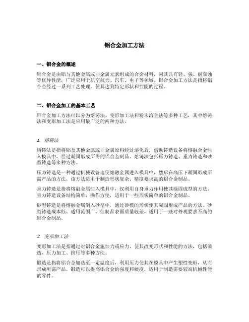 铝合金加工方法