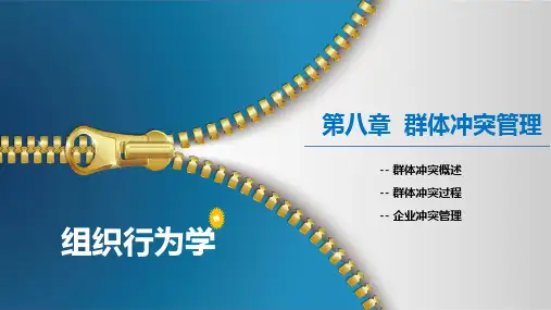 组织行为学(下)课件 第八章 群体冲突管理
