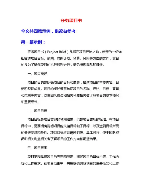 任务项目书