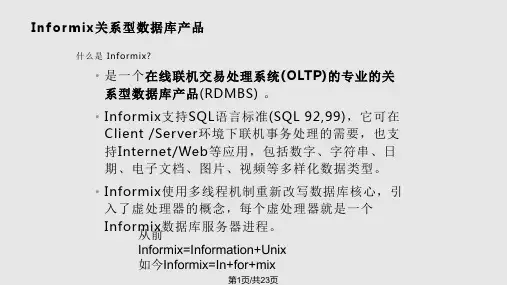 Informix介绍PPT课件