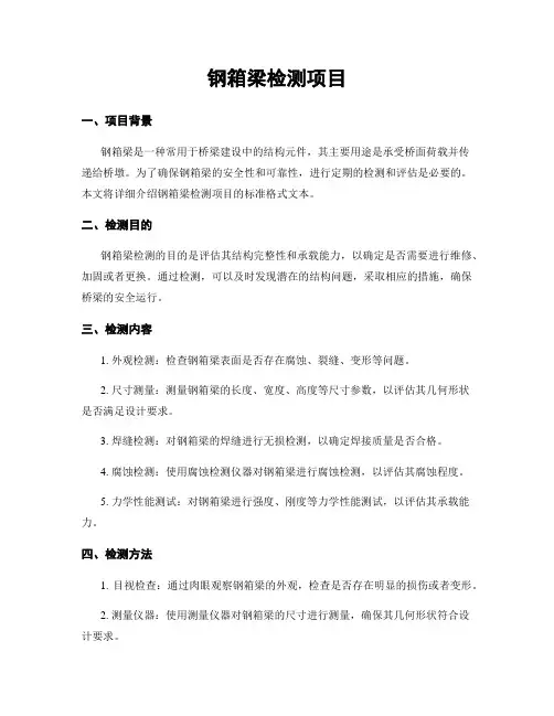 钢箱梁检测项目