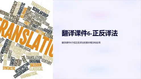 翻译课件6-正反译法