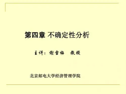 技术经济学第4章 不确定性分析