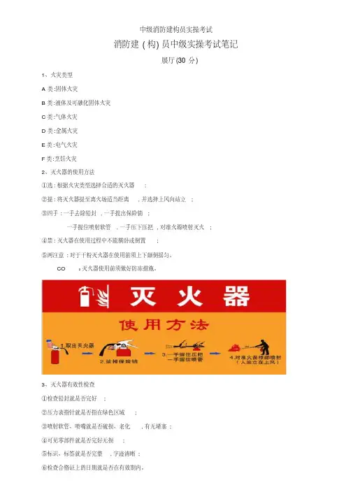 中级消防建构员实操考试