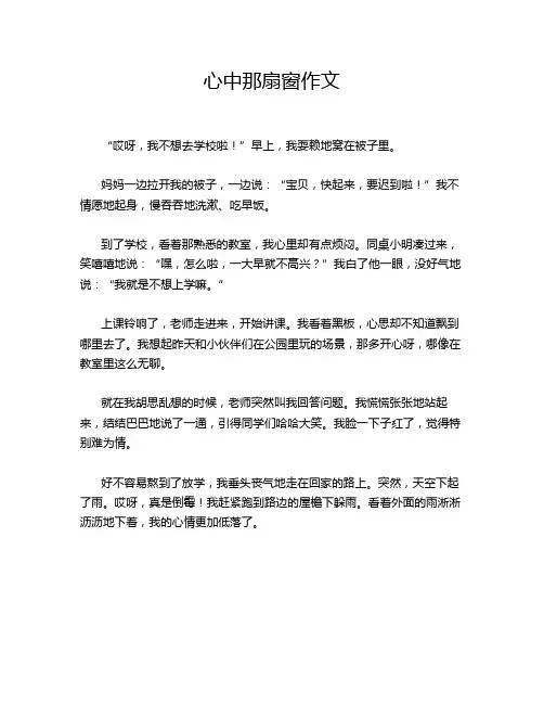 心中那扇窗作文