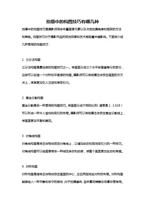 拍摄中的构图技巧有哪几种