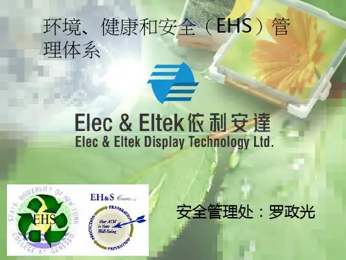 环境、健康和安全(EHS)管理体系模式