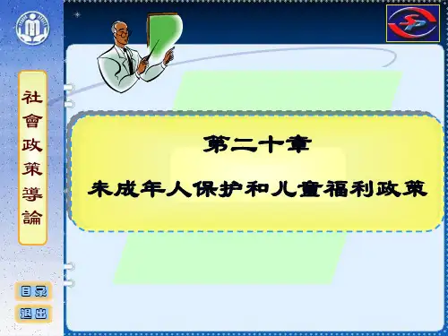 社会政策概论课件 20 未成年人保护和儿童福利政策