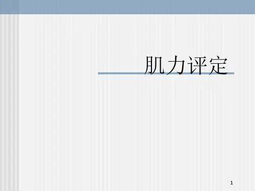 肌力评定ppt课件