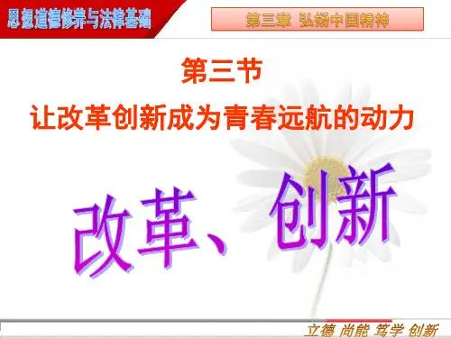 2018 思修 第三章 第三节  让改革创新成为青春远航的动力