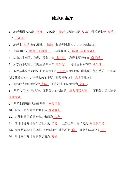地理第二章知识点整理