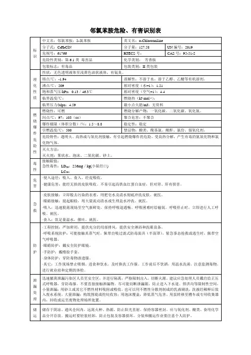 邻氯苯胺