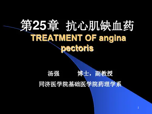 抗心肌缺血药