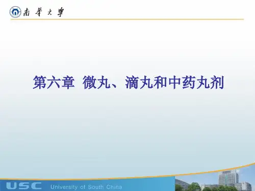 工业药剂学-第六章 丸剂