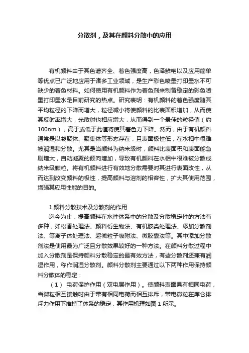 分散剂，及其在颜料分散中的应用