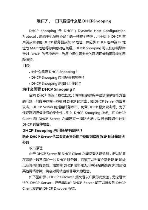 爆肝了，一口气搞懂什么是DHCPSnooping