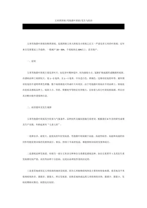 玉米黄斑病