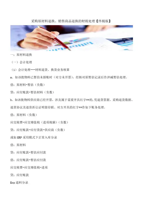 【推荐】采购原材料退换、销售商品退换的财税处理【终极版】