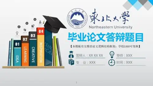 东北大学 答辩模版毕业设计学术报告开题报告通用动态PPT模板