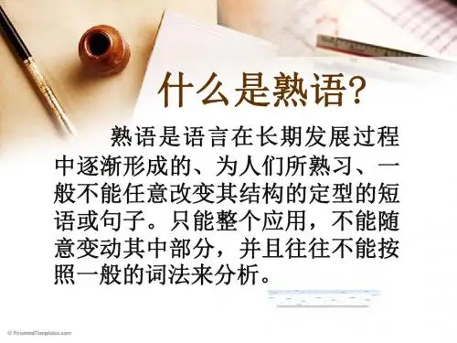 熟语的正确使用 教学课件  (共24张PPT)