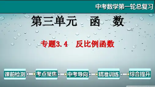 专题反比例函数-中考数学第一轮总复习课件(全国通用)