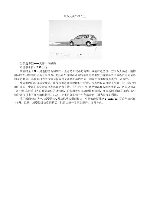 建设银行8万元左右买什么车好_贷款_买车一条龙