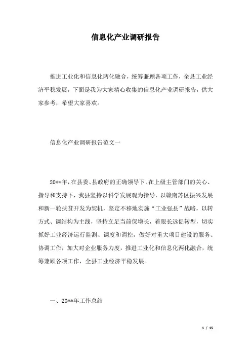 信息化产业调研报告.docx