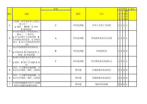 针织学题库