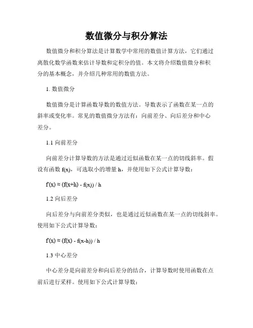 数值微分与积分算法