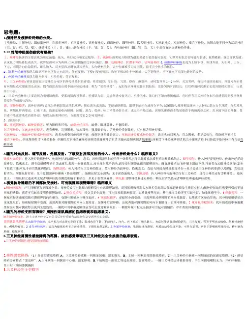 神经病学思考题1
