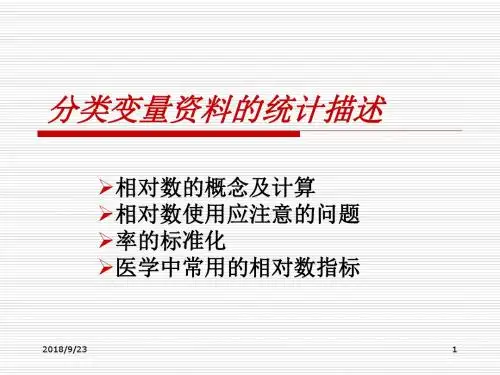 分类资料的统计描述及参数估计(预防医学)(精)