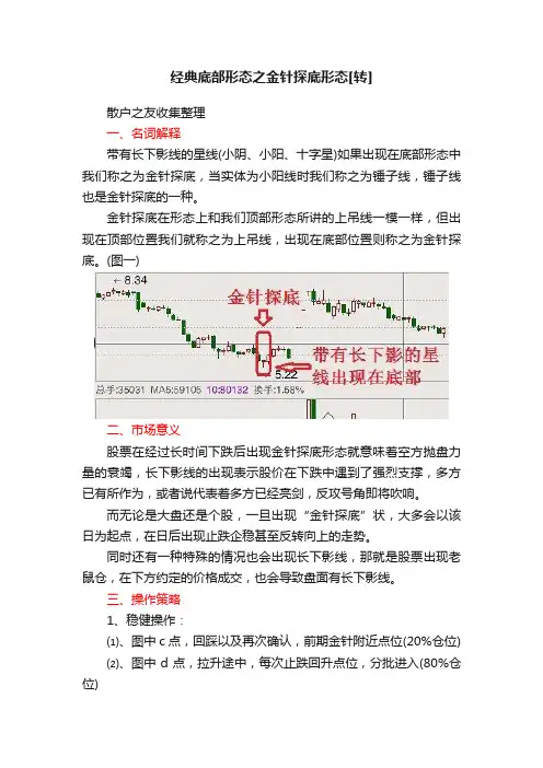 经典底部形态之金针探底形态[转]