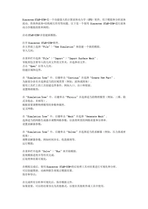 starccm 例程