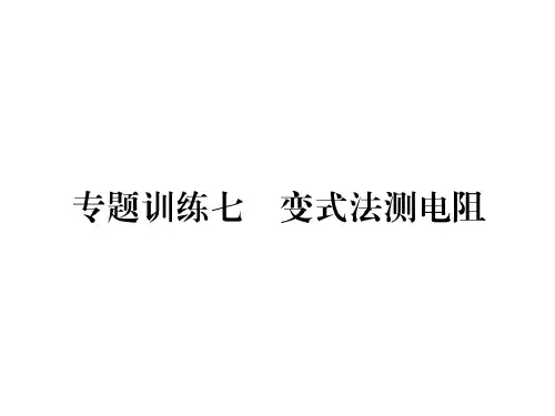 第5章专题训练七 变式法测电阻—2020秋九年级物理上册教科版课堂复习课件