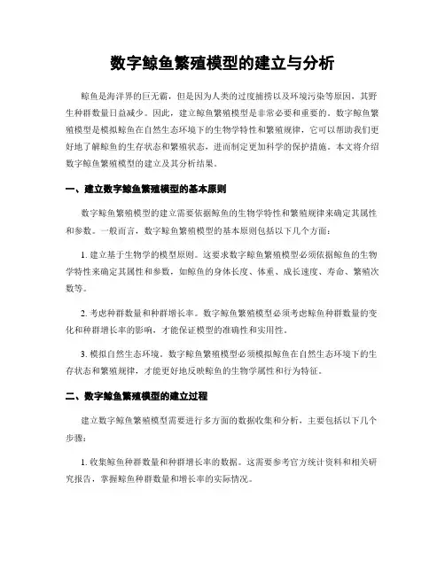 数字鲸鱼繁殖模型的建立与分析