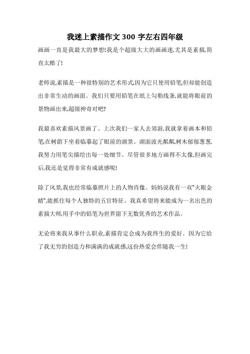 我迷上素描作文300字左右四年级