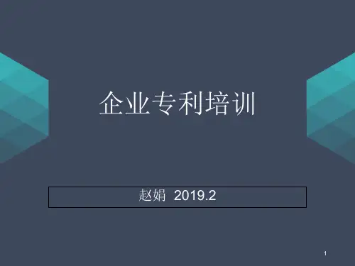 企业专利培训(课堂PPT)