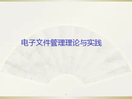 《电子文件管理》ppt课件