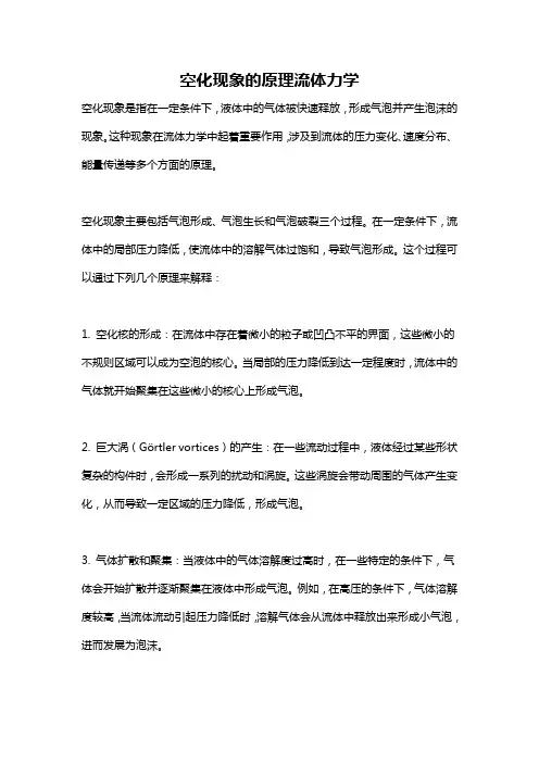 空化现象的原理流体力学