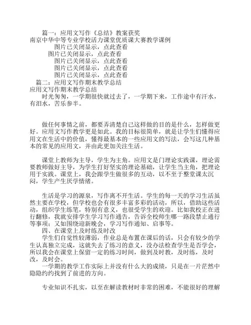 应用文写作总结教案