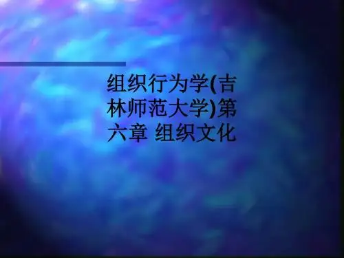 组织行为学(吉林师范大学)第六章 组织文化ppt课件