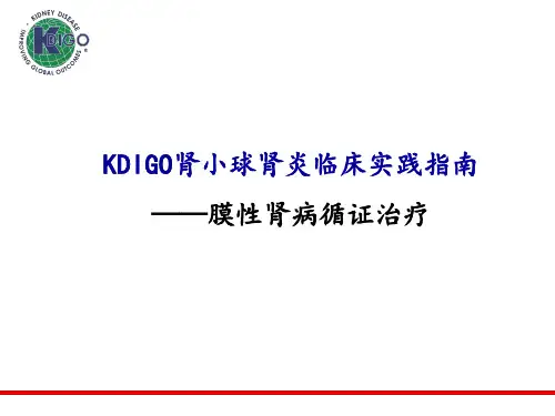 膜性肾病治疗指南完整版本