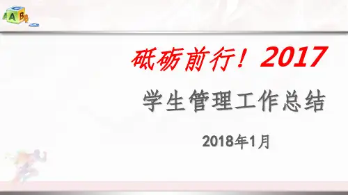 学生科2017工作总结