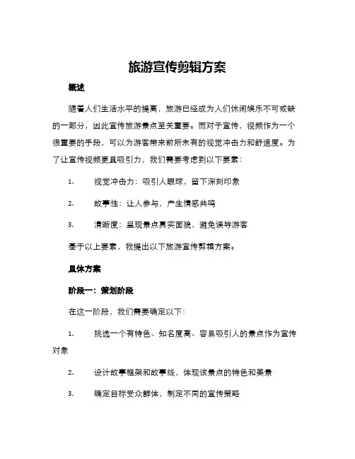 旅游宣传剪辑方案
