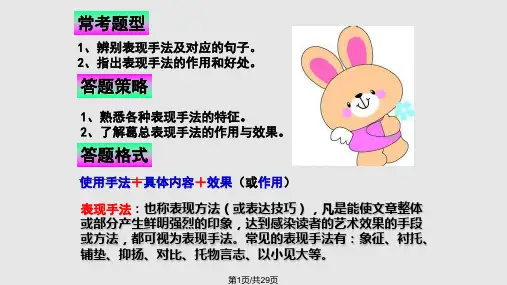 微阅读之记叙文表现手法PPT课件